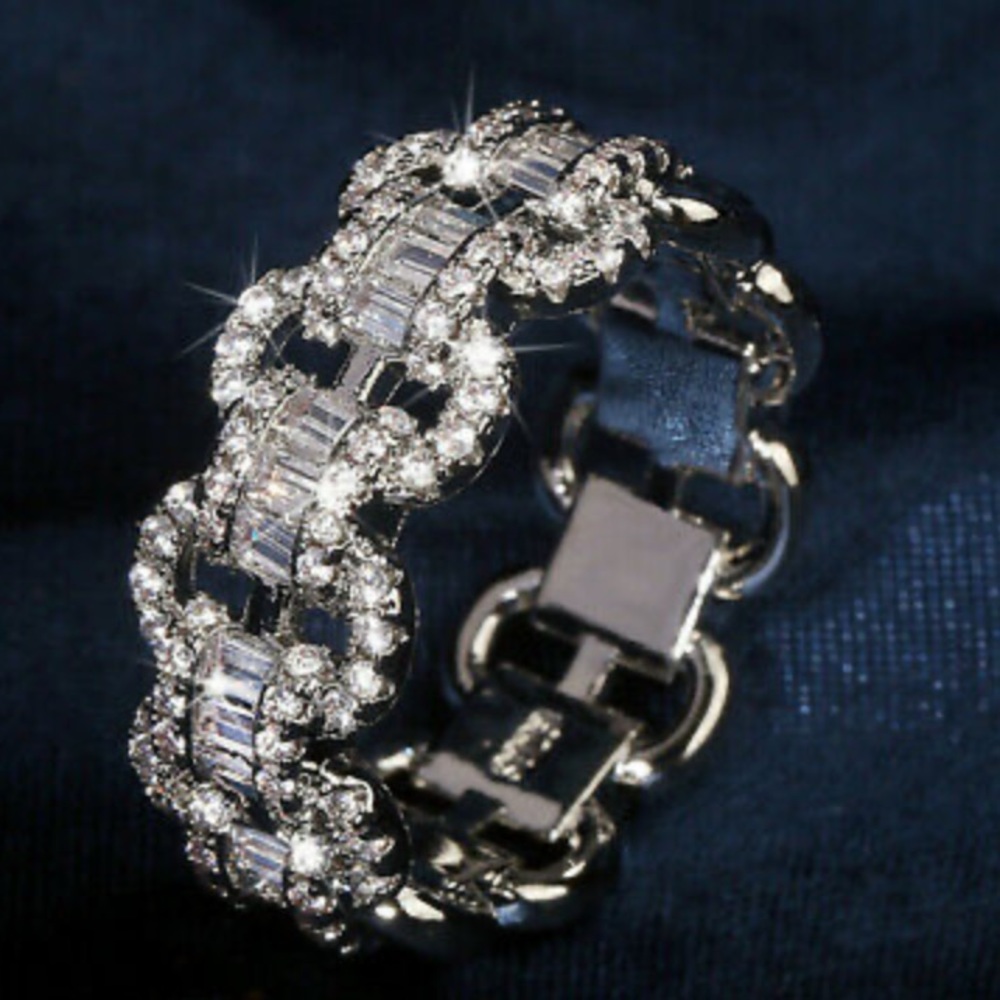 New Sterling silver diamond ring